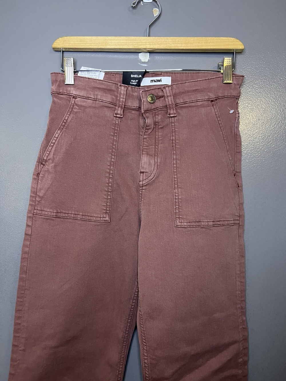 Mavi Shelia High Rise Straight Leg Jeans Womens 27 Medium Pink Stretch Denim